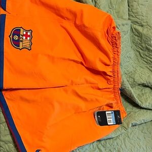 Nike Men's Bright Orange Athletic Shorts